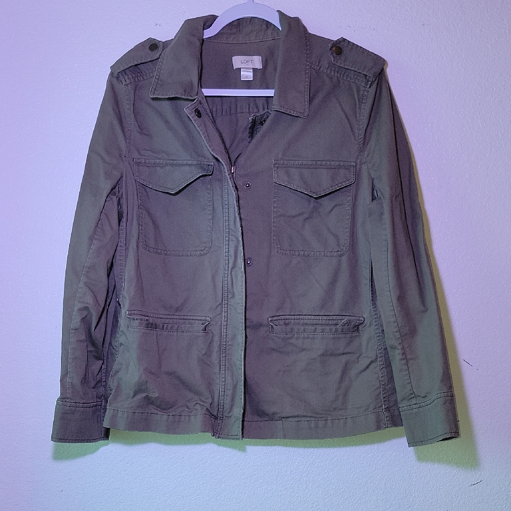 LOFT Utility Jacket in Olive Green
